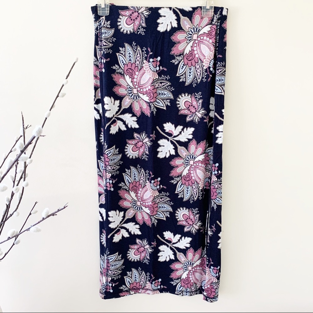 Loft Stretch Midi Skirt with Slit